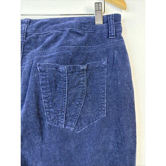 Chico's womens 14 navy corduroy pants 2 Original Fit retro western bohemian - Picture 5 of 8